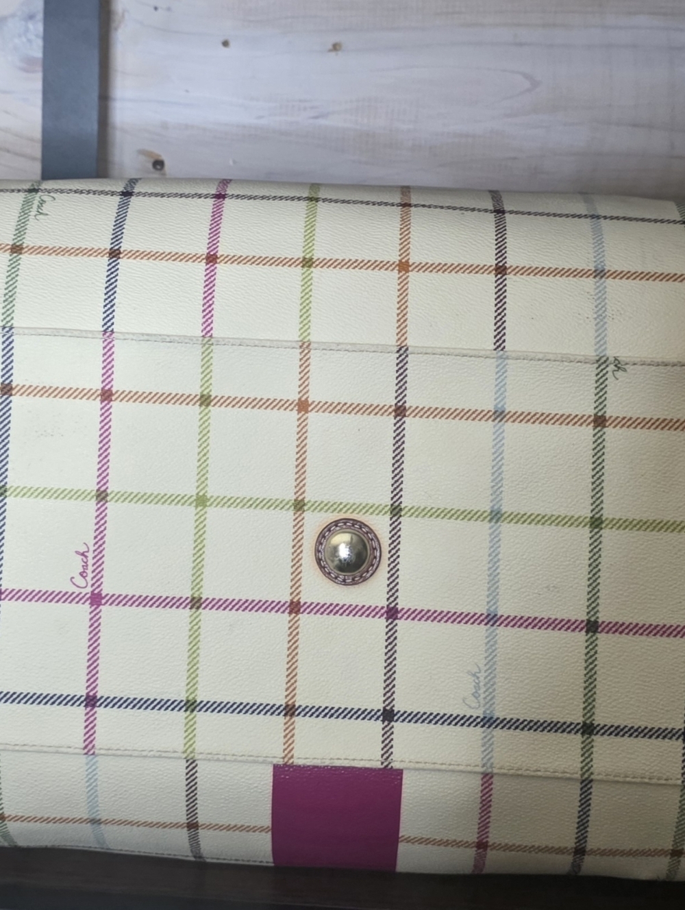 Coach Heritage Tattersall XL Duffle Travel Tote Bag Very RARE - Picture 8 of 17